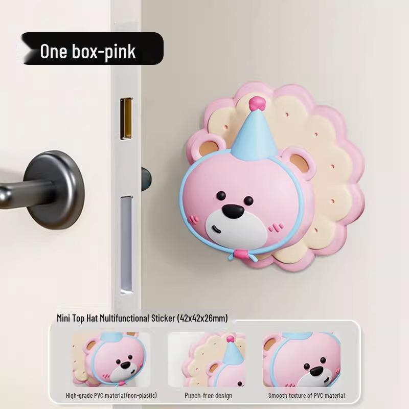Creative Anti-Collision Door Stopper Sticker - Cute Door Handle & Refrigerator Knob Protector