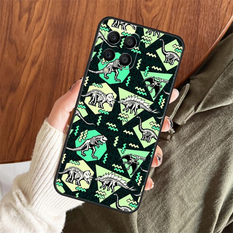 Skeleton Dinosaur Pattern Case For Samsung Galaxy M12 M32 M52 M35 M55 M15 M11 M13 M14 M06 M16 M36 M56 M31 M53 M34 M54