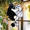Dragon Acrylic Suncatcher Dragon Themed Stained Glass Window Wall Hanging Ornaments for Halloween Christmas Home Decor