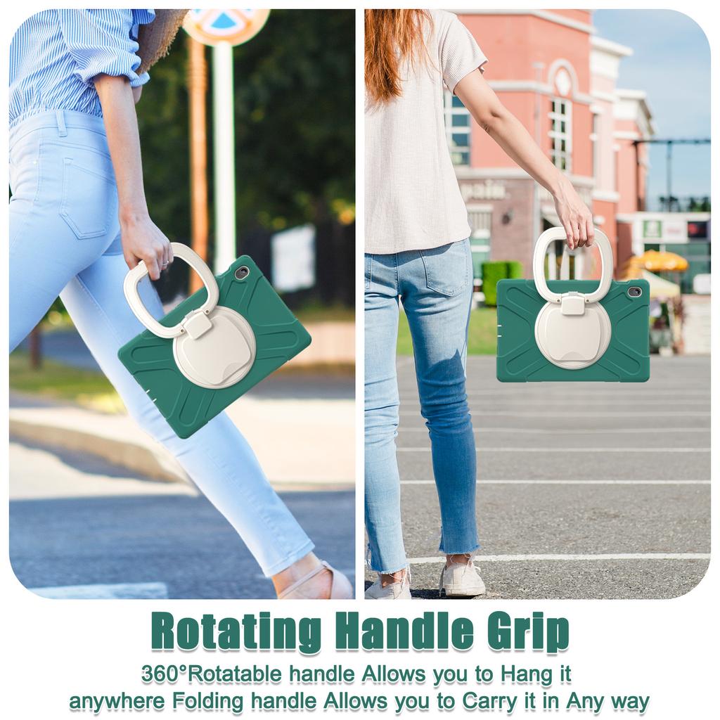 360 Rotating Kids Case for Samsung Galaxy Tab S10 FE Plus 2025 13.1 Inch SM-X620 SM-X626B Armor Stand Cover with Shoulder Strap