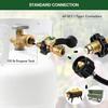 100 lb Propane Tank Adapter with Gauge, Universal Fit POL Propane Tank Gauge Converts POL Gas Tank Service Valve to QCC1 / Type 1, Old to New