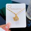 Light Luxury Rotating Flower Zircon Light Luxury Design Versatile Korean Style Niche Design Live Necklace