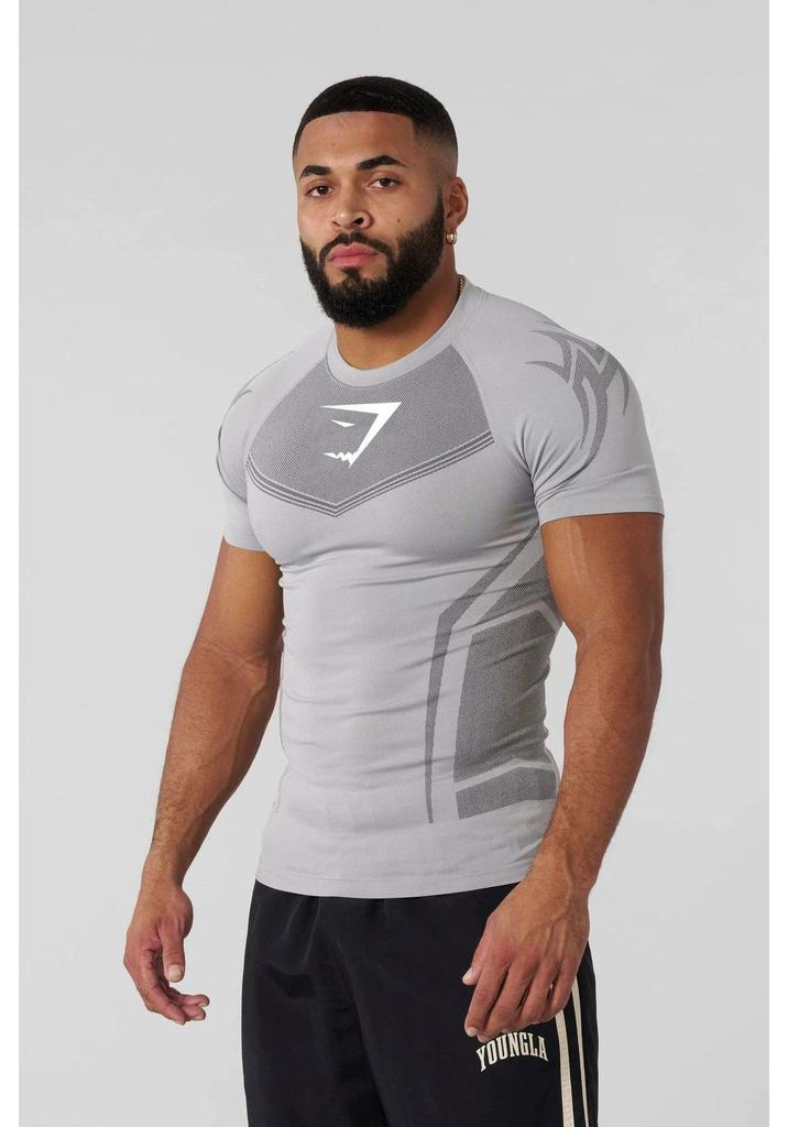 Мужская футболка с коротким рукавом GYMSHARK для фитнеса, быстросохнущая