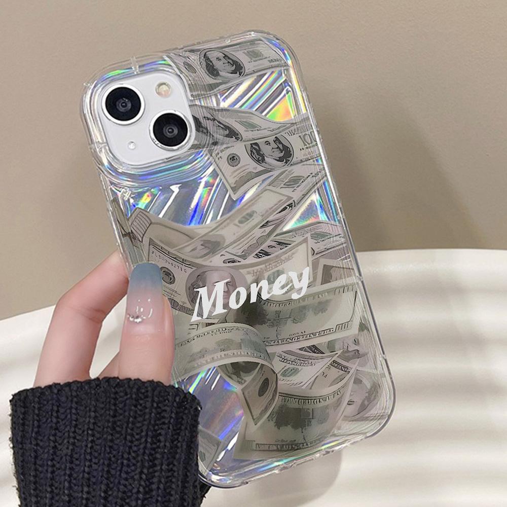 Чехлы для мобильных телефонов iPhone 11 13 XR 15 Pro Max 12 14 Pro Max Чехол для iPhone 16 7 Plus 8 Plus XS Max 6 15 Plus Laser Wave Pattern Anti-Drop Водонепроницаемый