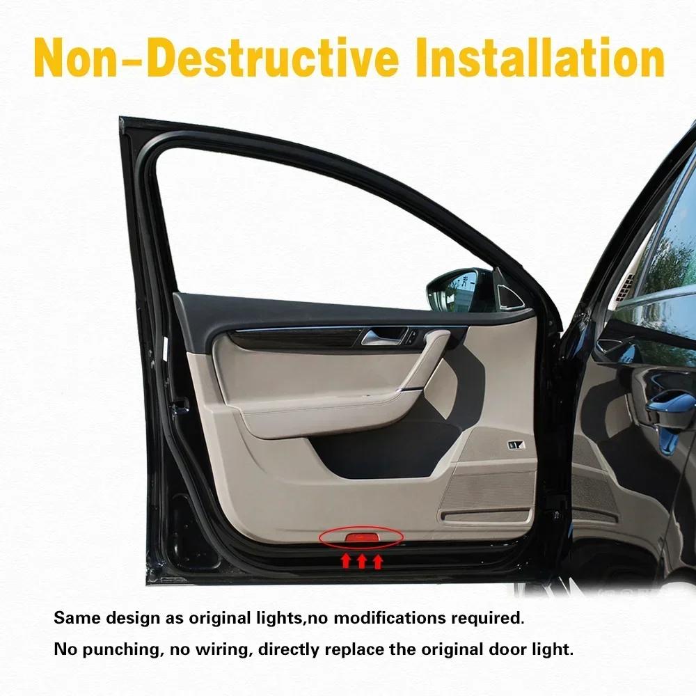 For VW Volkswagen Jetta MK5 Golf 4X LED Car Door Logo Projector Light Accessories for VW R Golf 5 6 7 GTI GTD GTE Touareg CC Pas