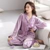 Пижама женская осенне-зимняя тонкий вельвет теплая коралловый вельвет зимний островной вельвет большой размер фланель весенне-осенний комплект для дома