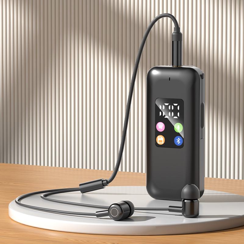 Двухушные Bluetooth-наушники с клипсой, долгим временем работы от аккумулятора, универсальной совместимостью и слотом для карты.