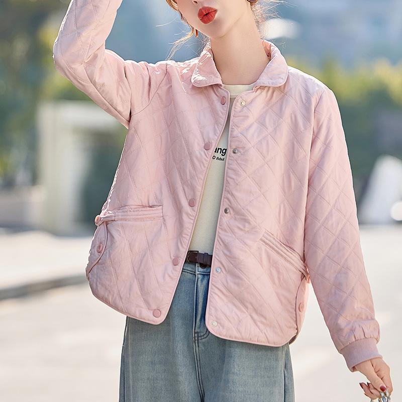 Spring 2025 Women's Lightweight Short Jacket - Stylish, Age-Reducing Solid Color for Middle-Aged Mothers