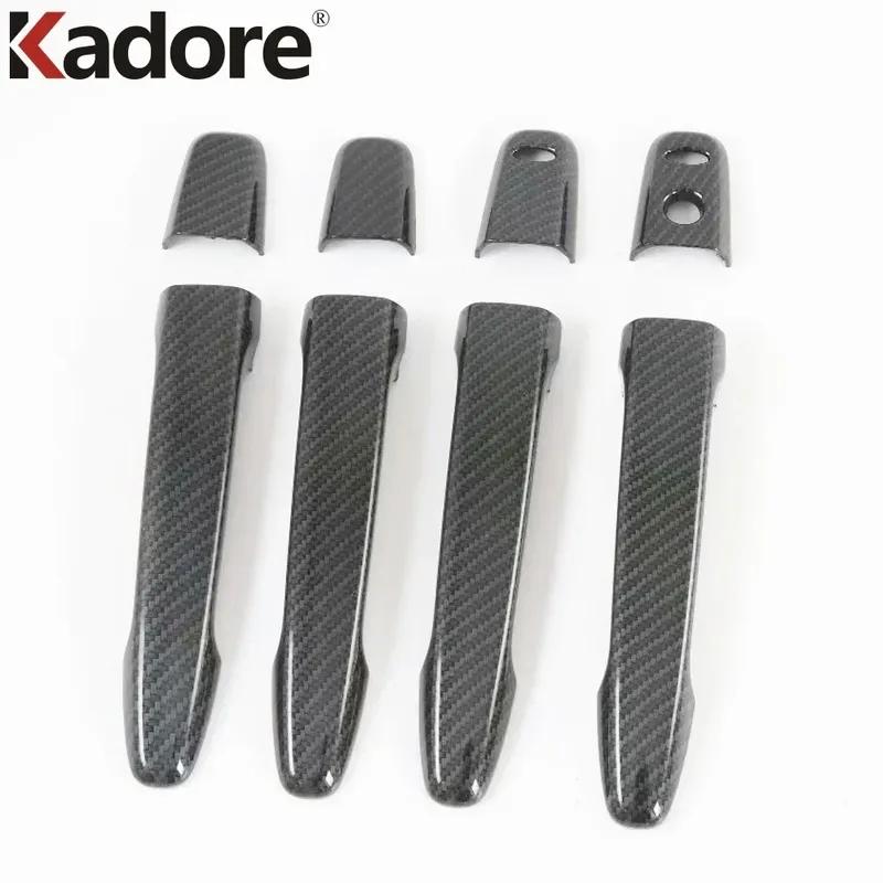 For Mitsubishi ASX RVR Outlander Sport ES - 2024 Carbon Fiber Car Side Door Handle Cover Trim Accessories