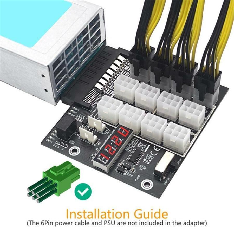 Mining Power Supply Breakout Board Adapter For 500W 800W 1400W 1600W PSU