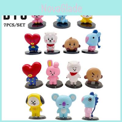 Bts Bt21 7 шт./набор Фигурки-украшения для детского монитора Топпер для торта Игрушки Подарок