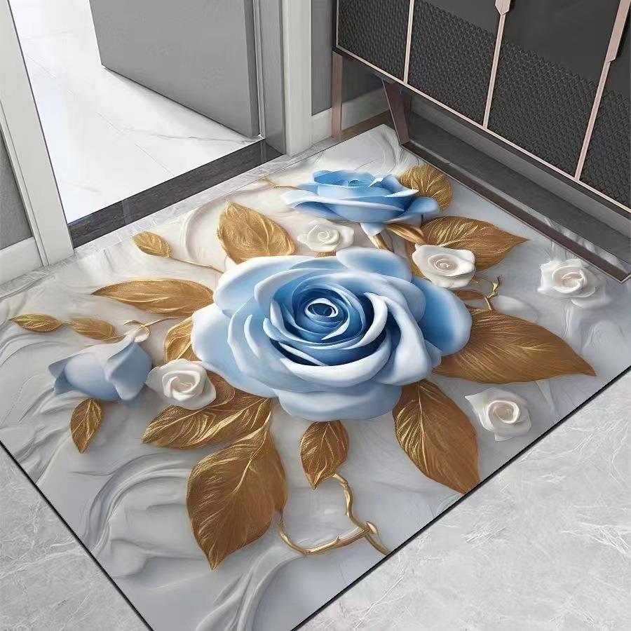 Элегантный коврик для ванной из пены с эффектом памяти, напечатанный на 3D-принтере, с нескользящим дизайном