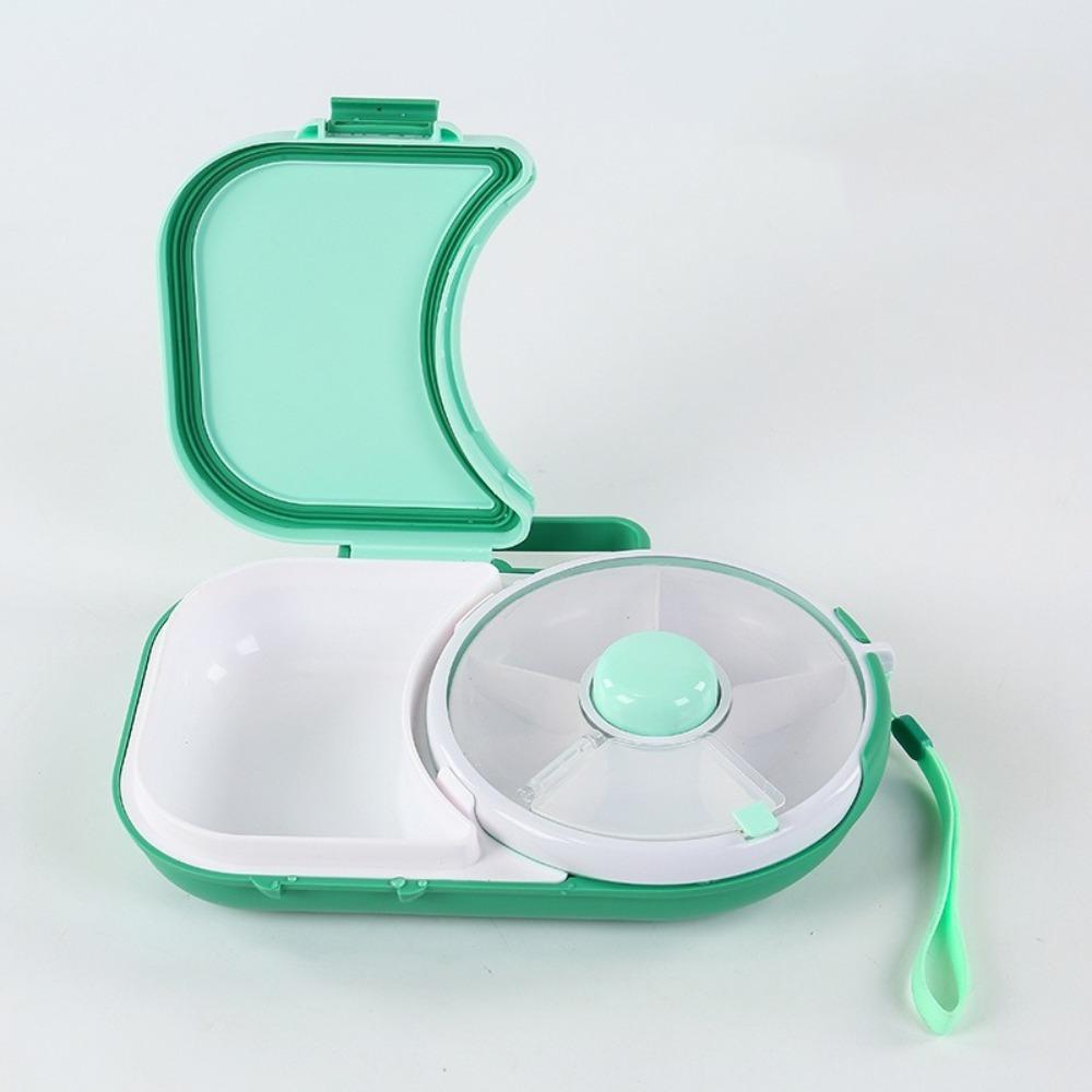 With 5 Compartments Rotating Lunch Boxes Moisture-Proof Rotating Snack Container Snack Spinner