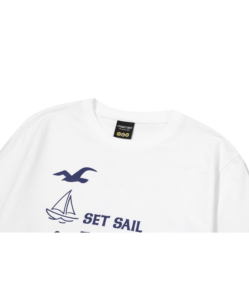 CPGN STUDIO Blue Sea Long Sleeve White