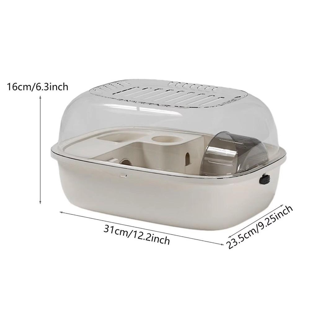 Double Layer Hamster Cage Breathable Visible Small Animal Carrier Translucent Large Space Pet Transport Box Pet Travel
