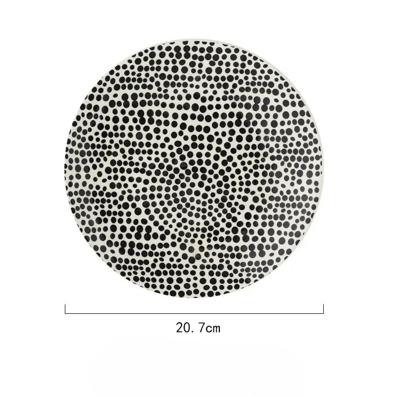 Nordic Creative Geometry Plate Ceramic Snack Cake Plate Simple Decoration Plate Dish Steak Plate Tableware Decorative Plate