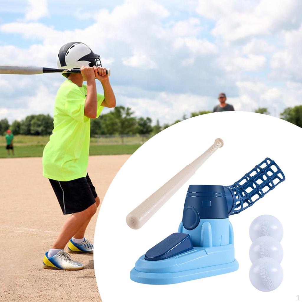 Baseball Pitching Machine Batting Foot Pedal Training Equipment Launcher Outdoor