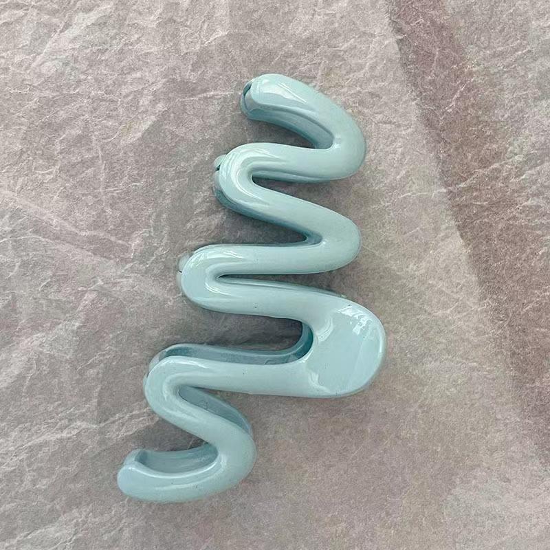 New Colorful Jelly Wave Hair Claw Clip Large Acrylic Hairpins Korean Sweet Simple Irregular Hair Clip Women Ponytail Headwear