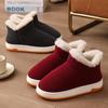 Новые тапочки из хлопка с задником, средней теплоты, зимние, на толстой подошве, нескользящие, домашние, вельветовые, для улицы, хлопковые туфли для пожилых