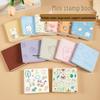 Stylish Cartoon Stamp Mini Notebook: Cute, High-Value, Simple Square Pocket Journal