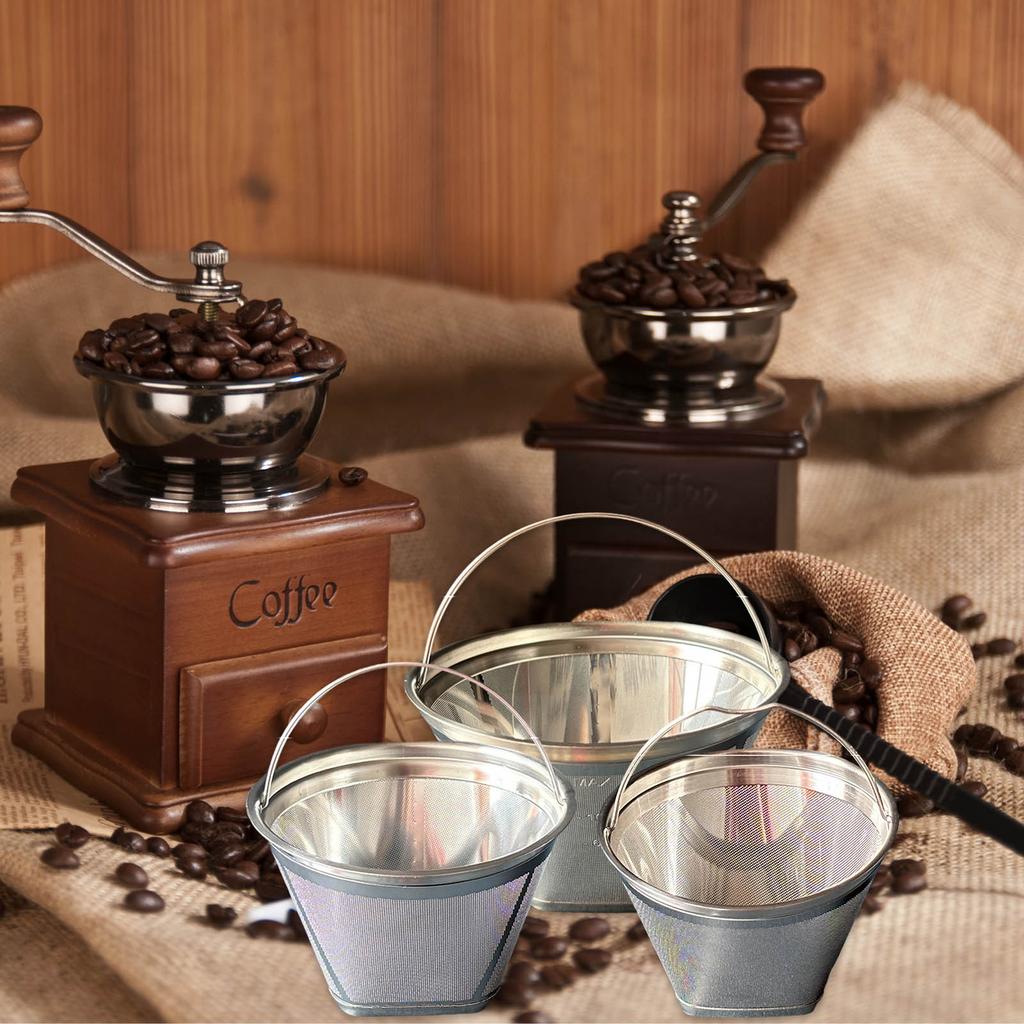 Конусный кофейный фильтр из нержавеющей стали 304 Практичный дизайн с мелкой сеткой Запасная часть Аксессуары для эспрессо-машин