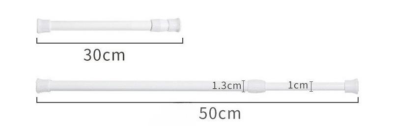 30-110cm Spring Loaded Extendable Rod Adjustable Curtain Telescopic Pole for Bathroom Bar Shower No Drilling Hanging Rods