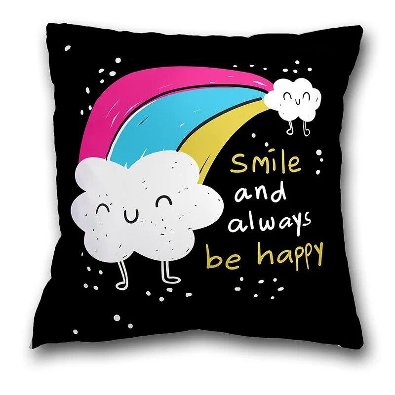 Office Seat Cushion Pillow Cartoon Cute Animal Pattern Print Pillow Case Bedroom Bay Window Cushion