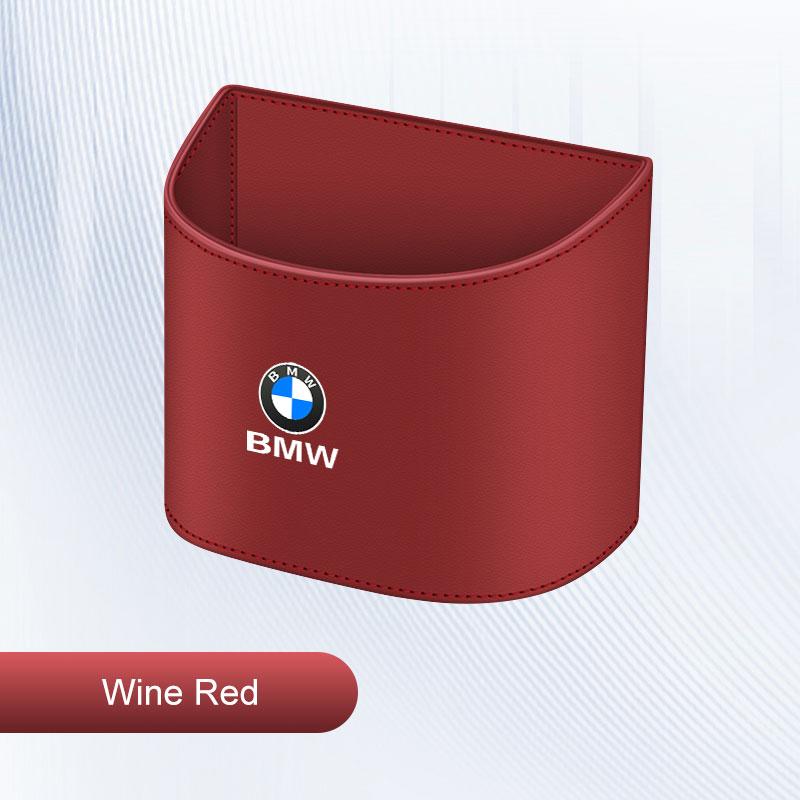 AAAOT1 For BMW M M3 M5 E36 E39 E46 E60 E90 E91 E92 F15 F30 X1X3 X5 Leather Car Storage Box Portable Door Hanging Bin,Backrest Trash can