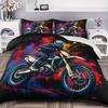 Мотоциклетный трехпредметный стеганый набор с 3D цифровой печатью