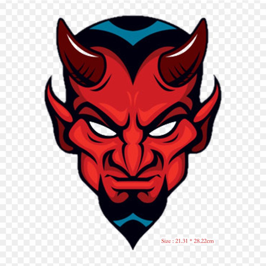 Devil Stickers Devil Satan Iron On Heat Transfer Printing Vinyl Patches Sticker for Clothes DIY Appliques Washable Patches