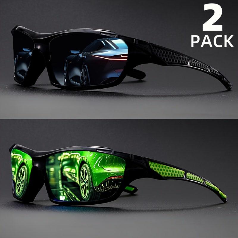 2 шт. Модные спортивные солнцезащитные очки Поляризованные Защита от УФ лучей Персонализированные очки Очки для рыбалки Мужские и женские UV400