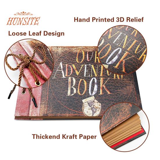 DIY Scrapbook Фотоальбом Приключенческая книга с коробкой, принадлежности для скрапбукинга в стиле ретро