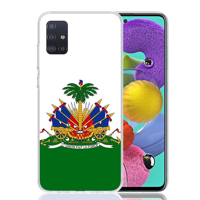 Haiti Haitian Flag Phone Case For Samsung Galaxy A52 A32 A22 A12 A02S A50S A30S A51 A31 AA71 Note 20 Ultra 10 S10 Plus Galaxy A5
