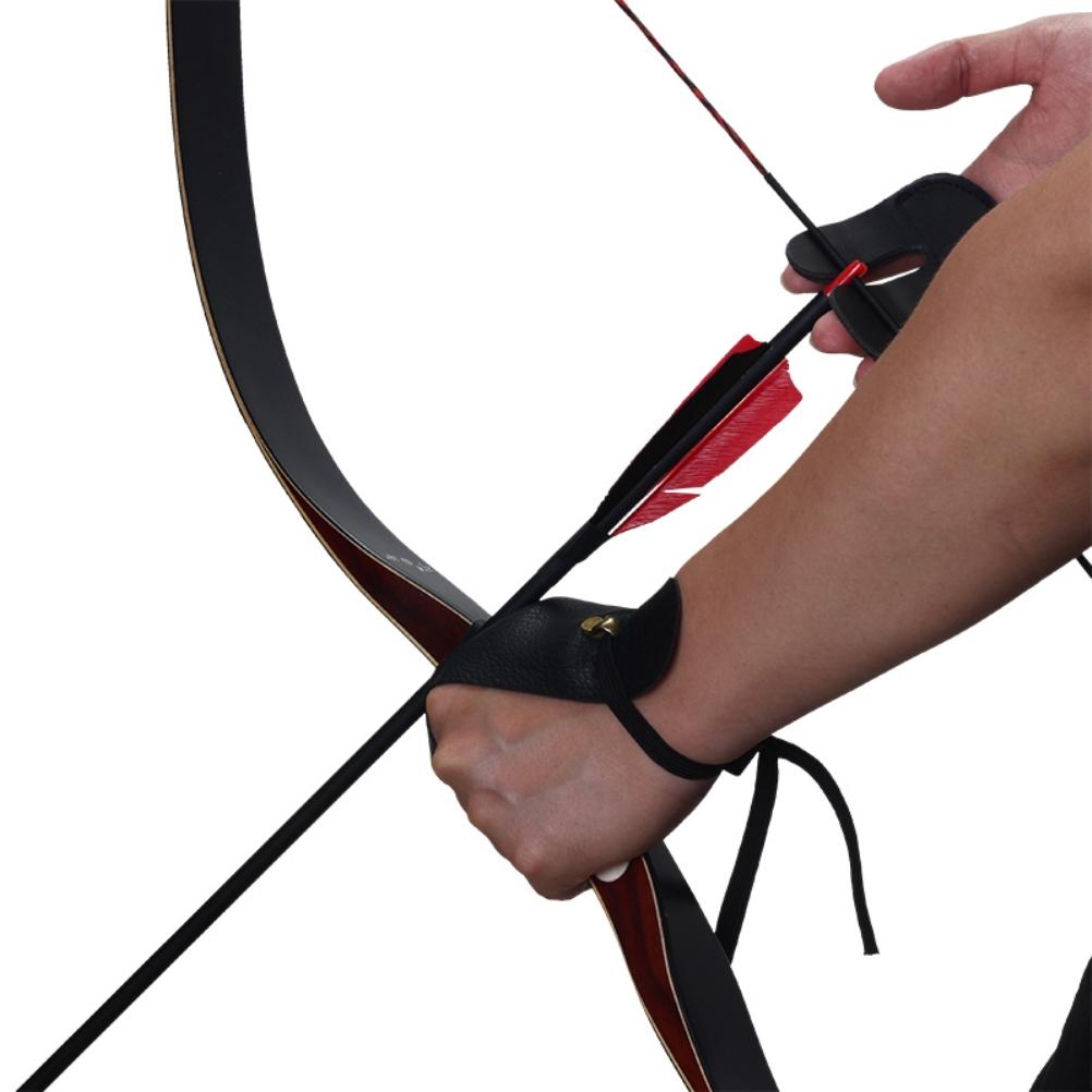 Archery Hand Guard Protector Leather Shooting Glove for Left Hand