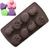 8 Even Easter Eggs Silicone Chocolate Mold Rabbit Basket Shaped Fondant Molds Candy Bar Cake Decorating Tools