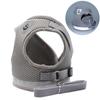 Dog Mesh Harness Chest Vest with Strap Set WI046DG, Gray, 1 Piece