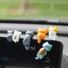 6Pcs Mini Cat Statues Car Center Console Decoration Set Adorable Simple Installation Rear View Mirror Cute Kitty Figurines