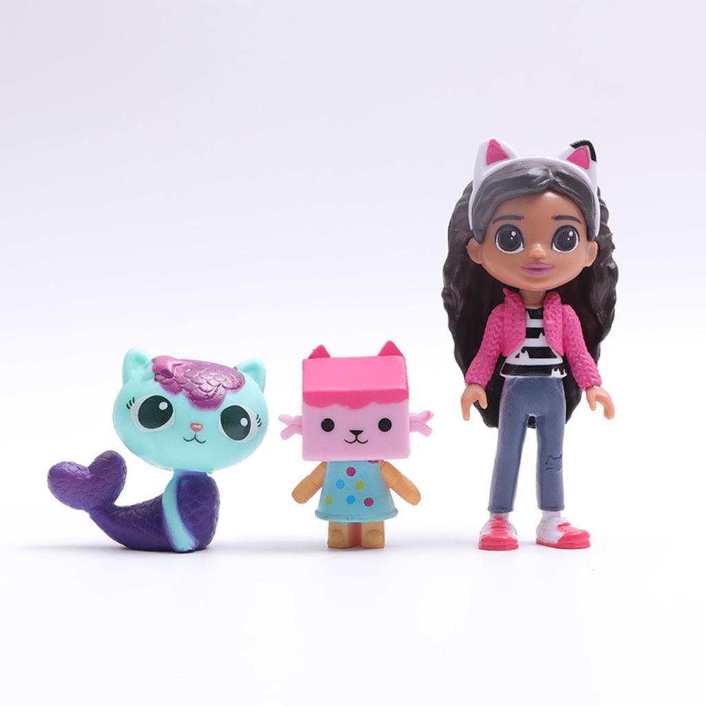 13pcs/set PVC Dollhouse Figure Toy Cartoon Stuffed Animals