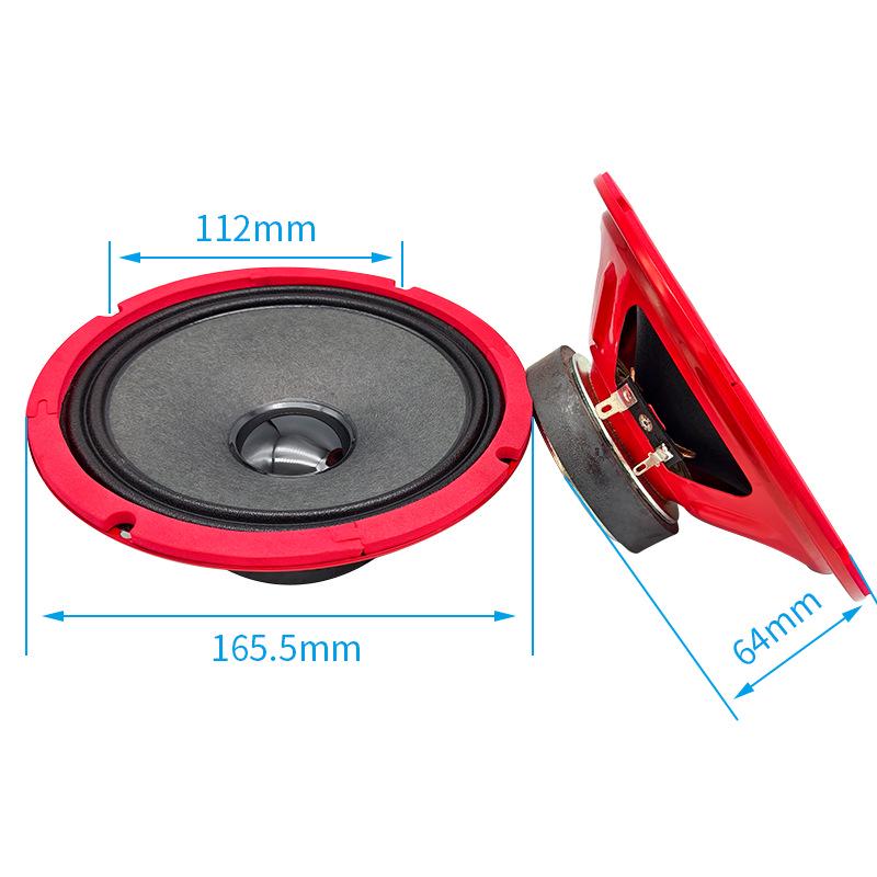 6.5" 165mm Round Speaker Driver, External Magnet, 4 Ohm, 100-200W, for Multimedia Trolley Cases