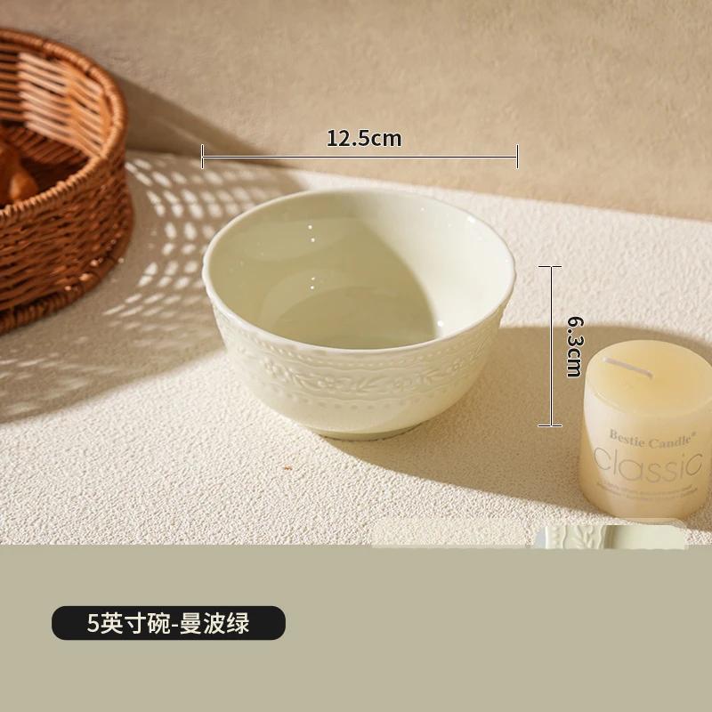 Exquisite Romantic Relief Dining Plate High End Hotel Restaurant Spaghetti Dining Plates Delicious Dishes Fish Plate Rice Bowls