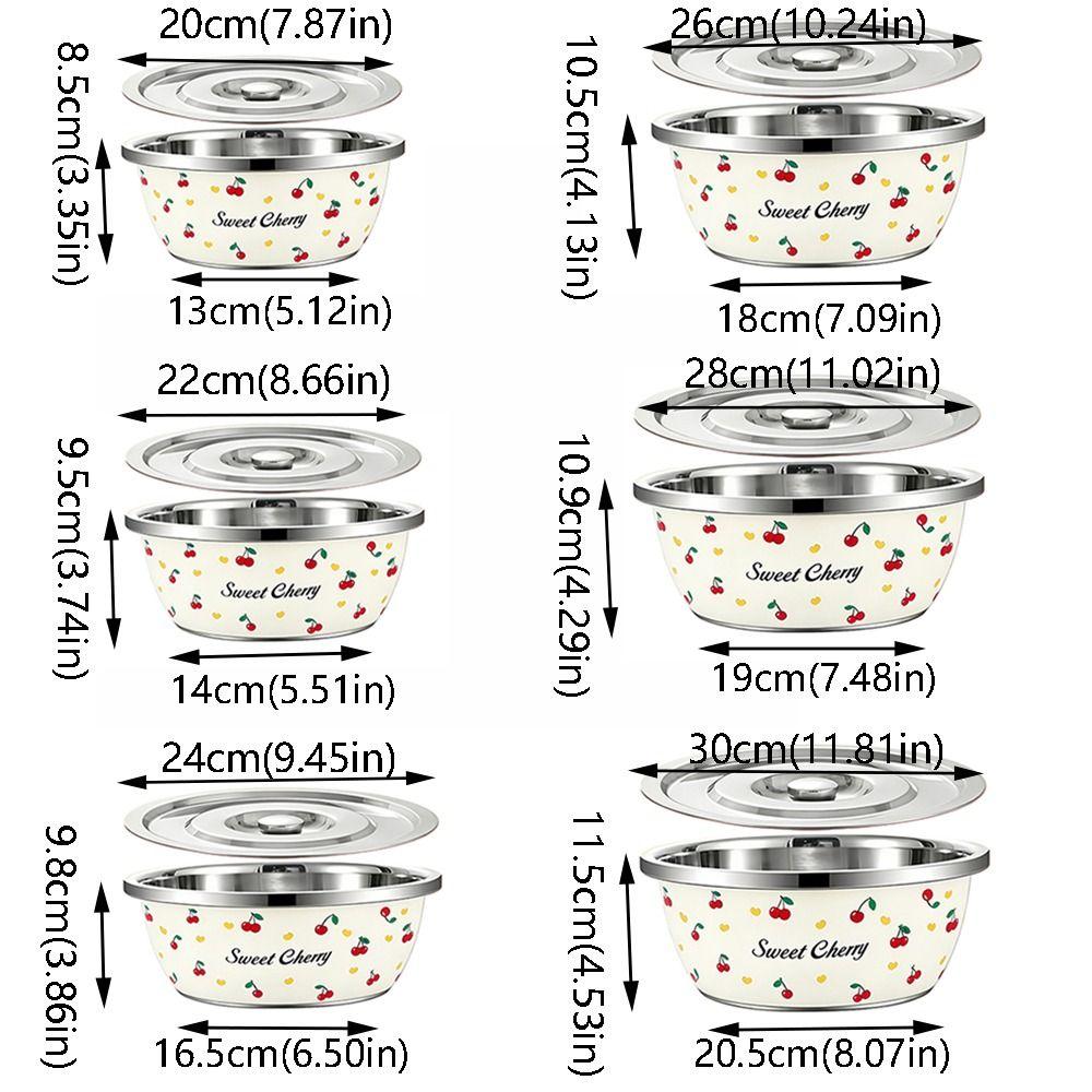Nesting Salad Bowl Set Stainless Steel Lard Strainer Grease Container Kitchen Cooking