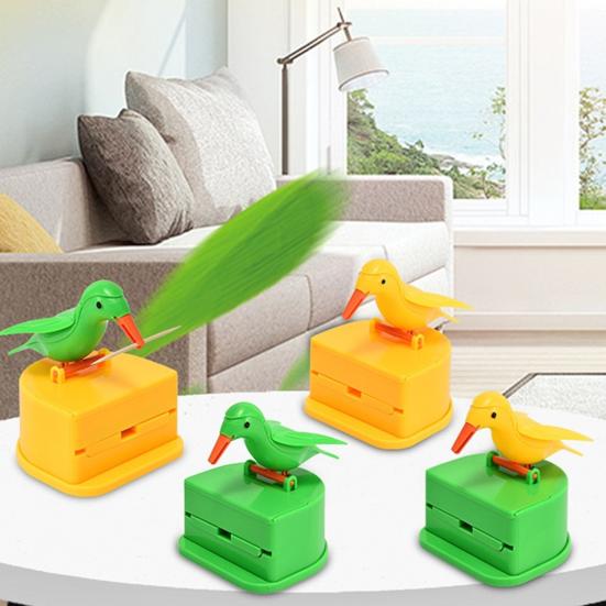 Woodpecker Toothpick Dispenser Smooth Edge Burr-Free Cute Little Bird Push-Type Automatic Toothpick Holder Decor
