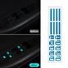1/2 шт., автомобильный стайлинг, светящиеся наклейки на переключатель окна, ночная светящаяся кнопка, автонаклейки, универсальные, зеленые, оранжевые, синие