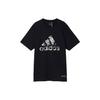 Alphabet Logo Cartoon Panda Print Round Neck Short Sleeve T-Shirt Men Tops Black IP3968
