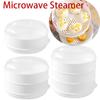 With Lid Steamed Dumpling Rice Oven Steamer Microwave Special Cooking Container Plastic Steamer