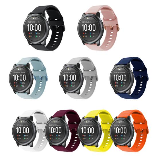 Ремешок для часов, устойчивый к поту, с застежкой, спортивный, сменный, дышащий, гальванизированный ремешок для часов для Xiaomi Haylou