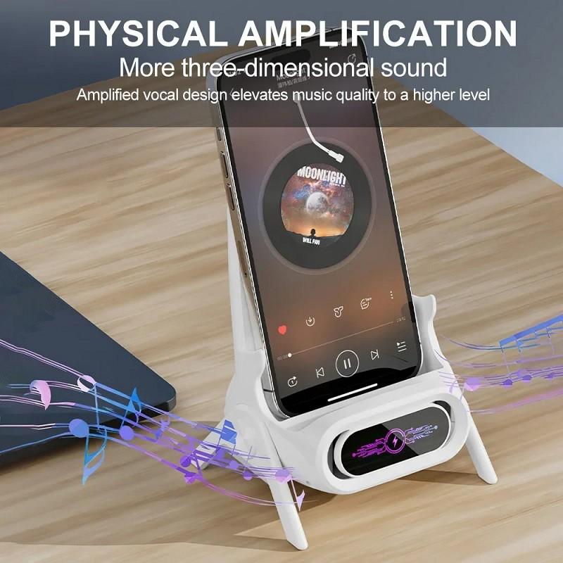 Портативное мини-кресло, беспроводное зарядное устройство, держатель для мобильного телефона, подставка для беспроводной зарядки 15 Вт