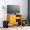 VidaXL Meuble TV anthracite 100,5x39x60,5 cm acier, support TV, buffet TV, meuble multimédia, banc TV, armoire hifi, centre 846544