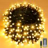 Cshare USB-Powered LED String Lights, 10M, 150 LEDs, with Remote Control, 8 Lighting Patterns, Memory, Timer Function, Wired Lights, Camping Garland