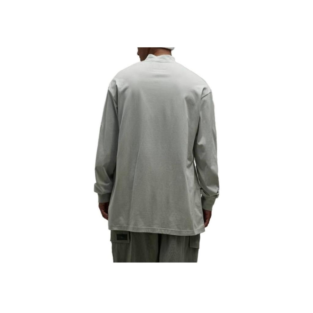 Y-3 FW23 Однотонная футболка с высоким воротом и длинными рукавами, унисекс, топы, серый цвет IP7706